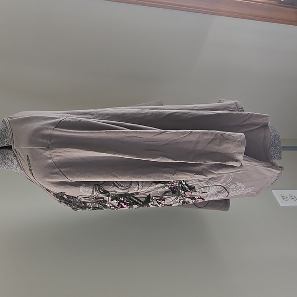 Lane Bryant distressed tee with bling - Picture 3 of 5